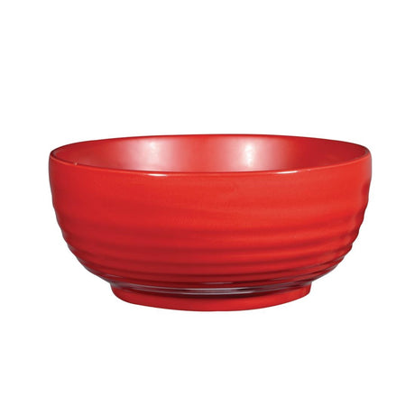 Art de Cuisine Red Glaze Ripple Bowls Large (Pack of 4) - GF706 Bowls Churchill