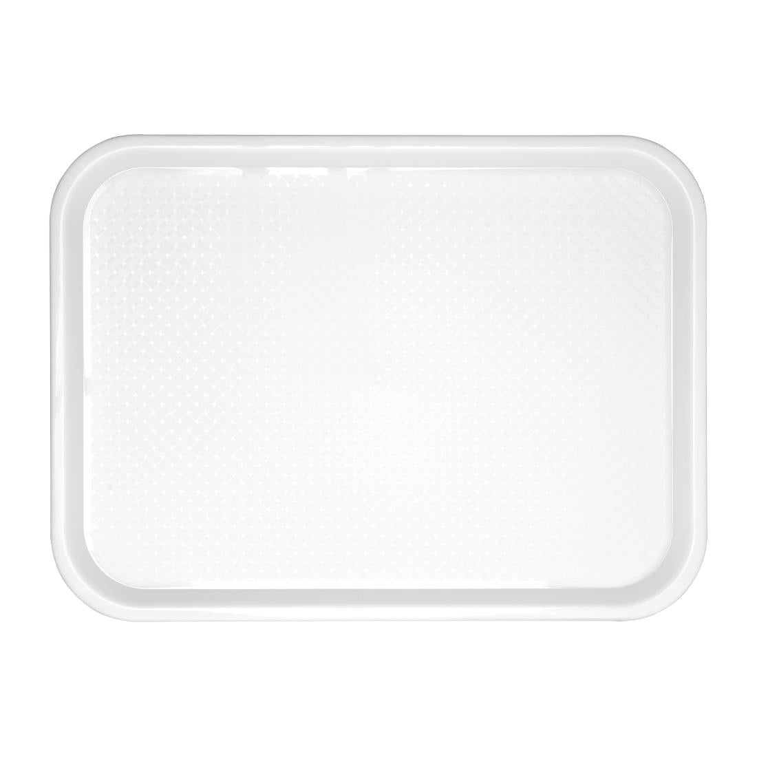 Olympia Kristallon Polypropylene Fast Food Tray White Medium 415mm - GF996  Olympia   
