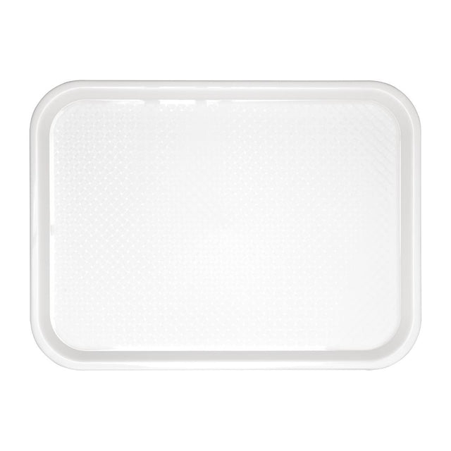 Olympia Kristallon Polypropylene Fast Food Tray White Medium 415mm - GF996  Olympia   