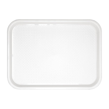 Olympia Kristallon Polypropylene Fast Food Tray White Large 450mm - GF997  Olympia   
