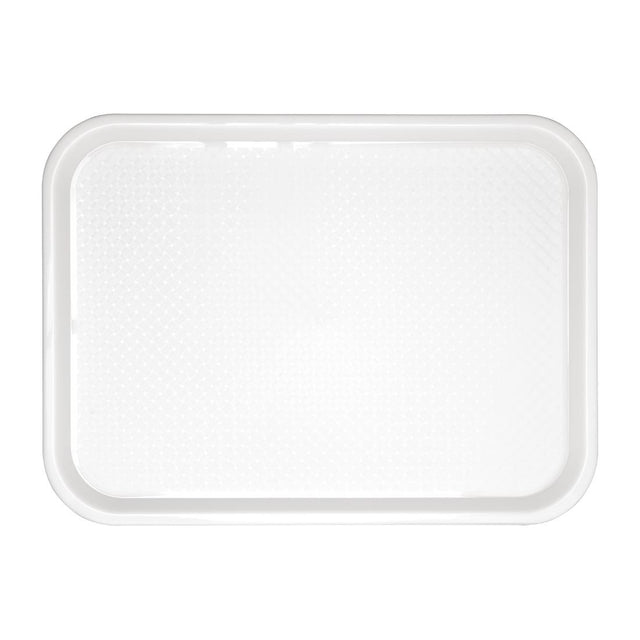 Olympia Kristallon Polypropylene Fast Food Tray White Large 450mm - GF997  Olympia   