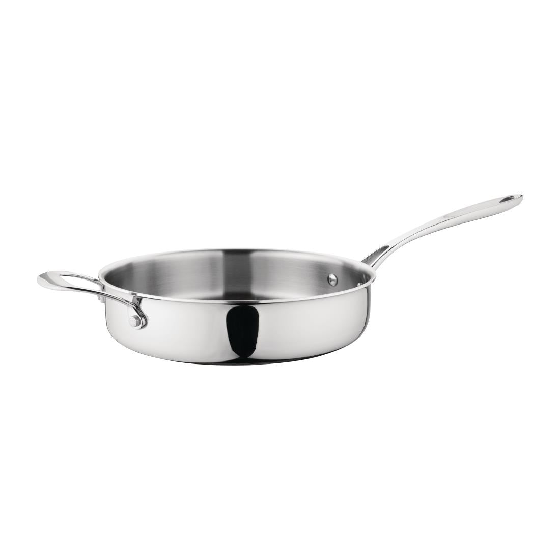 Vogue Stainless Steel & Aluminium Tri-Wall Sauté Pan 28cm - GG032  Vogue   
