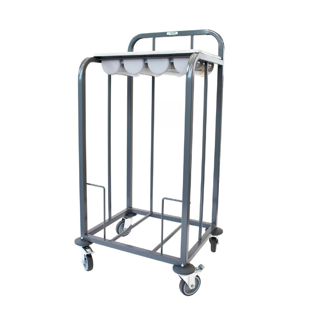 Craven Steel Single Tier Cutlery and Tray Dispense Trolley - GG138  Craven   