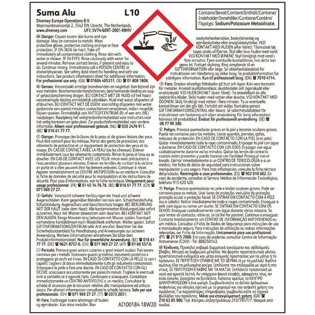 Suma Alu L10 Dishwasher Detergent Concentrate 5Ltr - CX802  Diversey   
