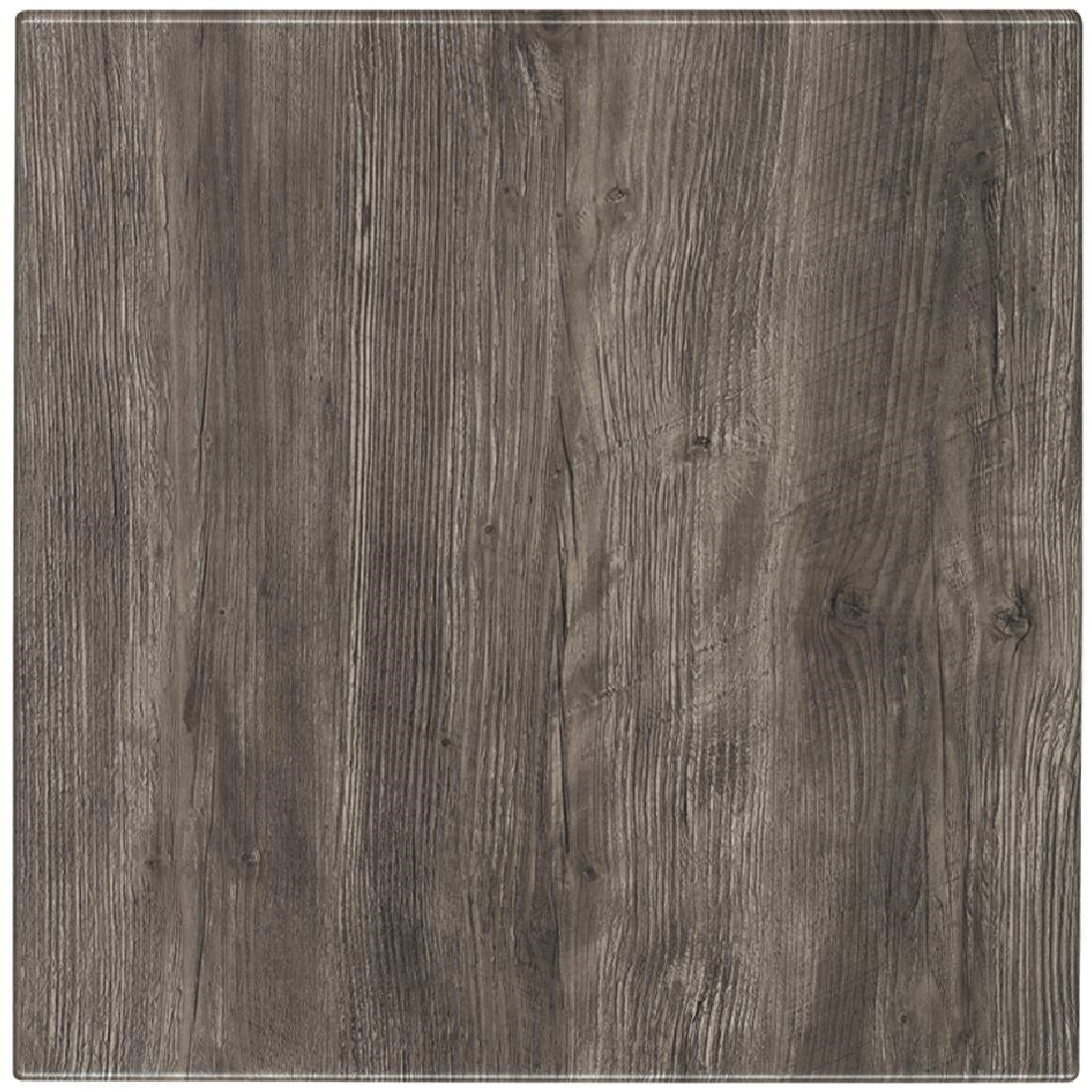 Werzalit Pre-drilled Square Table Top  Ponderosa Grey 800mm - GR536 Wood Effect Table Tops Werzalit   
