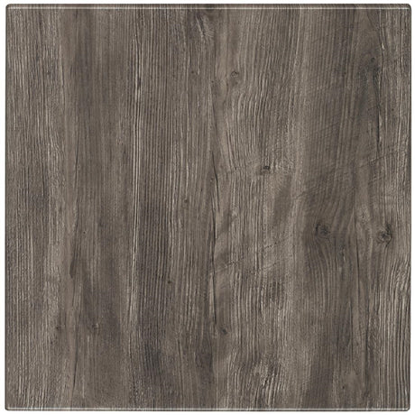 Werzalit Pre-drilled Square Table Top  Ponderosa Grey 800mm - GR536 Wood Effect Table Tops Werzalit   