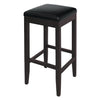 Bolero Faux Leather High Bar Stools Black (Pack of 2) - GG648 Faux Leather Bar Stools Bolero   