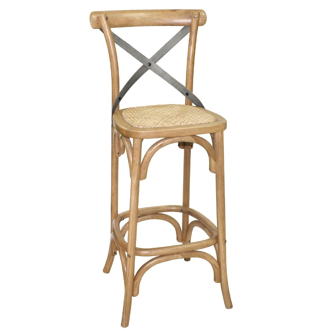 Bolero Wooden Barstool with Backrest - GG657 Wooden Stools Bolero   