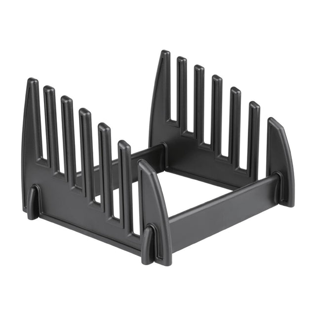 Hygiplas Black Plastic Chopping Board Rack Small 6 Slots - GG698  Hygiplas   