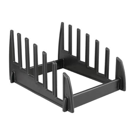Hygiplas Black Plastic Chopping Board Rack Large 6 Slots - GG699  Hygiplas   