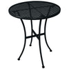 Bolero Black Steel Patterned Round Bistro Table Black 600mm - GG705 Steel Tables Bolero   