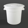Vogue Polypropylene Round Container Bin White 76Ltr - GG793  Vogue   
