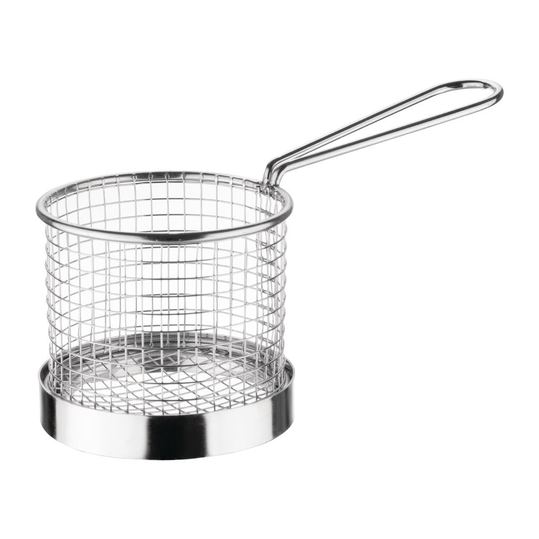 Olympia Chip Basket Round with Handle 95mm - GG875  Olympia   