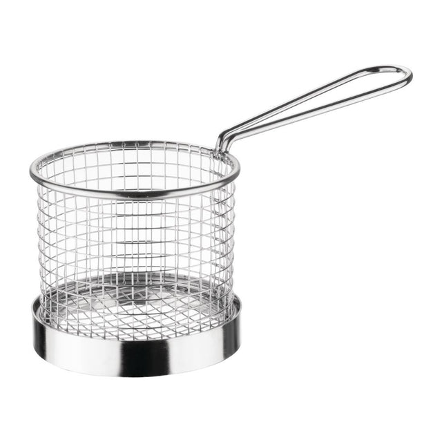 Olympia Chip Basket Round with Handle 95mm - GG875  Olympia   