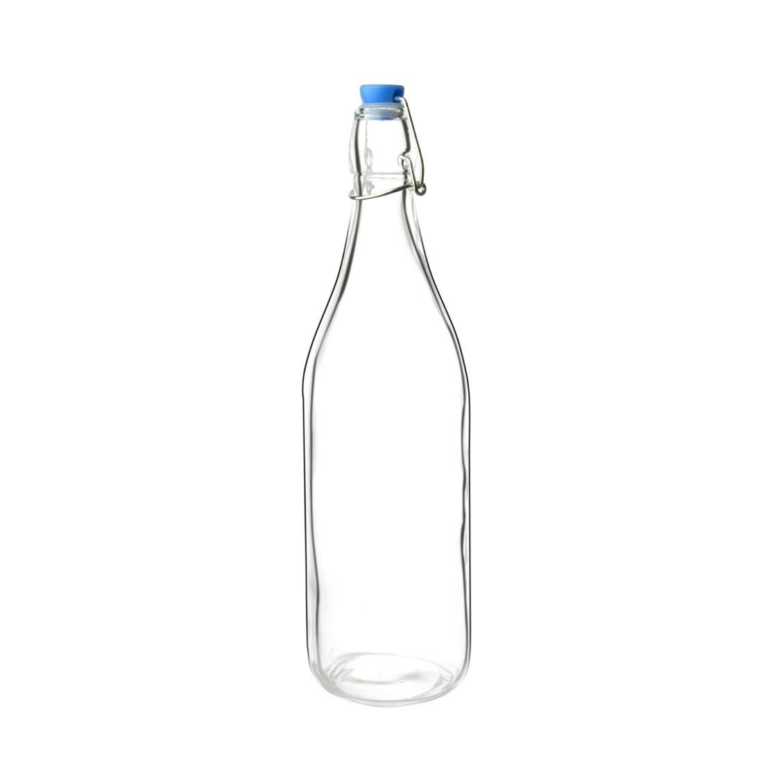 Olympia Glass Water Bottles 1Ltr (Pack of 6) - GG930 Jugs, Pitchers, Decanters & Carafes Olympia   