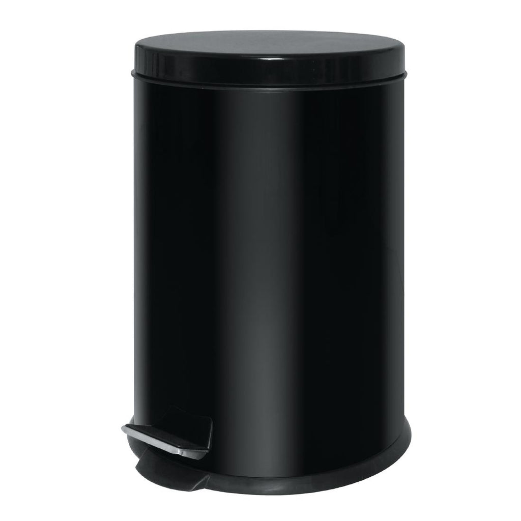 Pedal Bin Black Stainless Steel 20Ltr - GG978  Bolero   