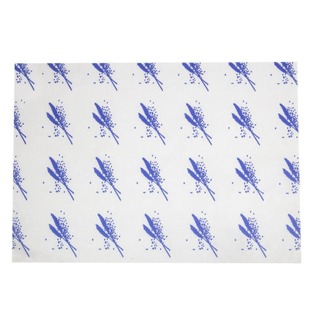 Burger Wrapping Paper Sheets Blue 245 x 300mm (Pack of 1000) - GH037 Greaseproof Paper Britin   