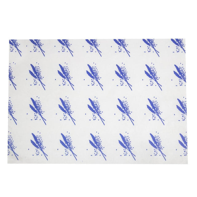 Burger Wrapping Paper Sheets Blue 245 x 300mm (Pack of 1000) - GH037 Greaseproof Paper Britin   