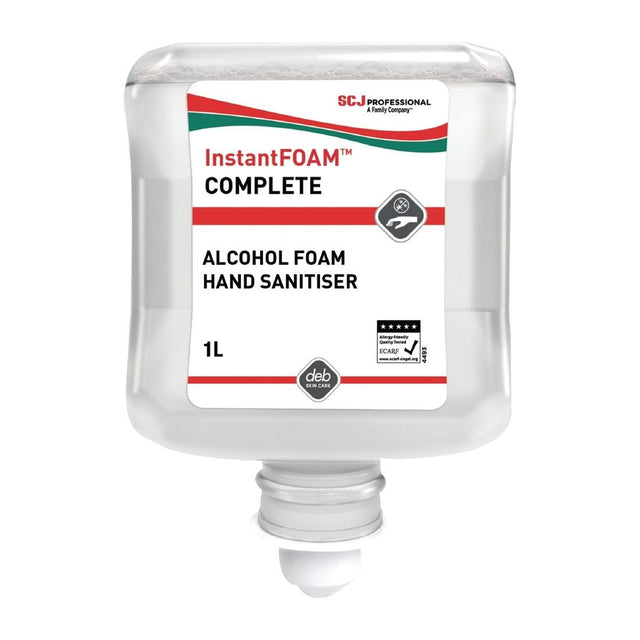 Deb Instant FOAM Unperfumed Foam Hand Sanitiser 1Ltr - GH257  SCJ Professional   