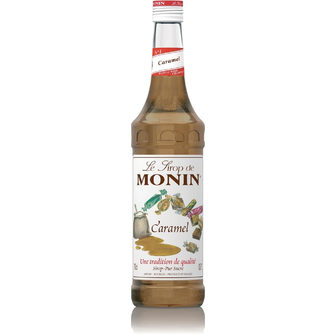 Monin Sugar Free Caramel Syrup 1Ltr - GH298  Monin   
