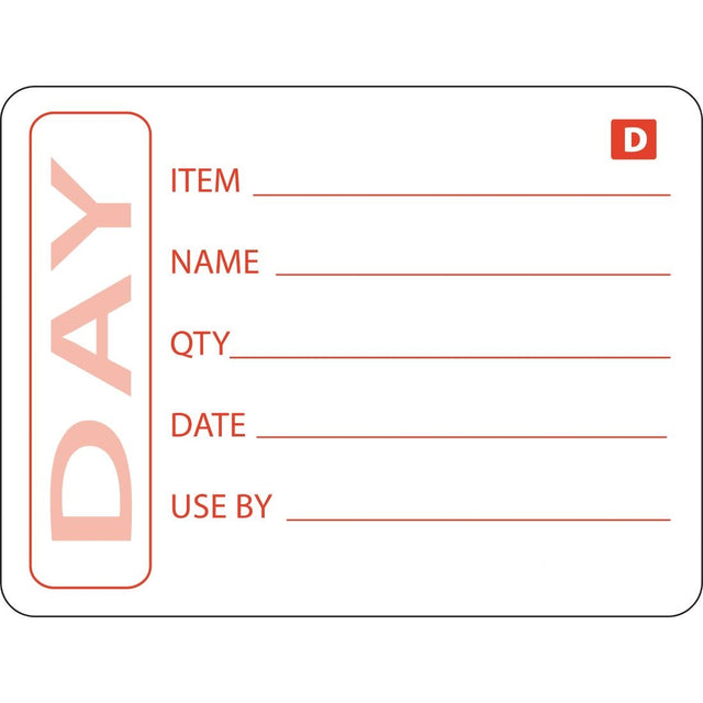 Hygiplas Dissolvable Prepared Food Labels (Pack of 250) - GH350  Hygiplas   