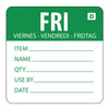 Hygiplas Dissolvable Day of the Week Labels Friday (Pack of 250) - GH355  Hygiplas   