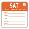Hygiplas Dissolvable Day of the Week Labels Saturday (Pack of 250) - GH356  Hygiplas   