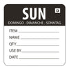 Hygiplas Dissolvable Day of the Week Labels Sunday (Pack of 250) - GH357  Hygiplas   