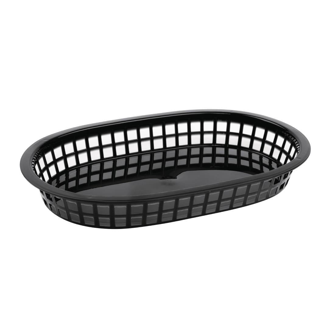 Olympia Oval Polypropylene Food Basket Black (Pack of 6) - GH969  Olympia   