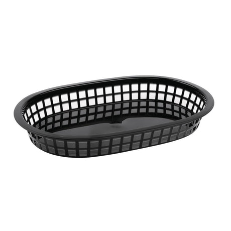 Olympia Oval Polypropylene Food Basket Black (Pack of 6) - GH969  Olympia   