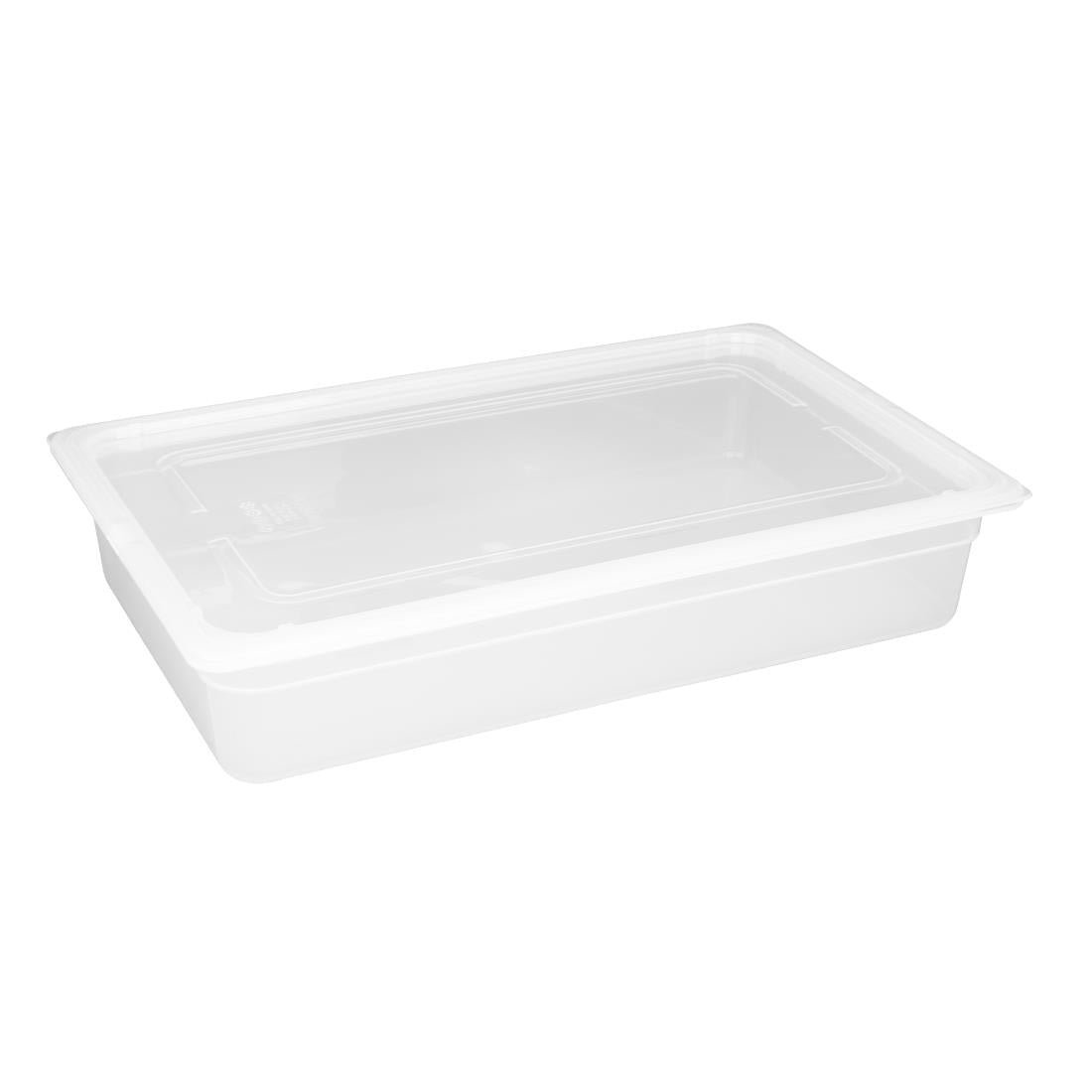 Vogue Polypropylene 1/1 Gastronorm Container with Lid 100mm (Pack of 2) - GJ511  Vogue   