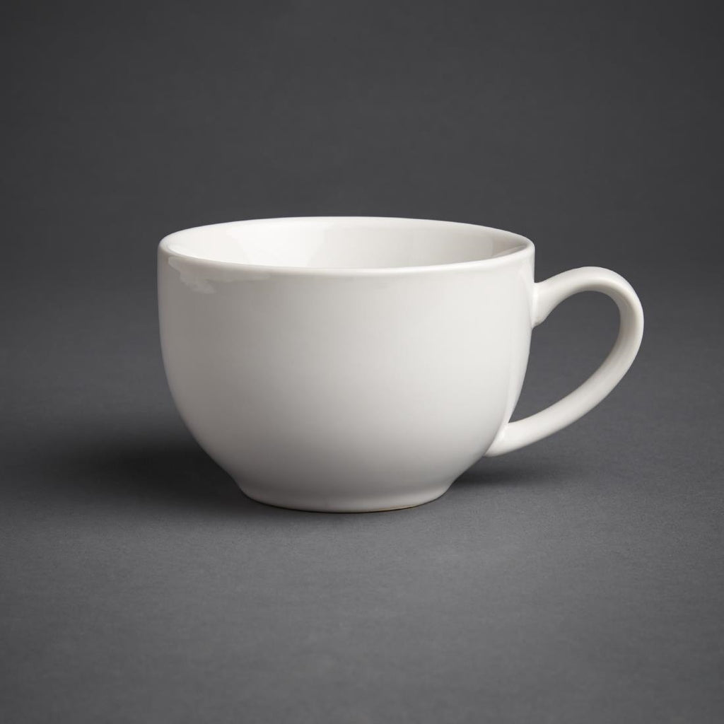 Olympia Cafe Cappuccino Cup White - 340ml 11.5fl oz (Box 12) - GK077 Cups and Mugs Olympia