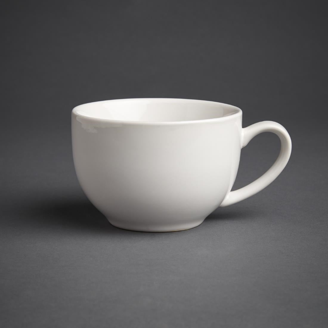 Olympia Cafe Cappuccino Cup White - 340ml 11.5fl oz (Box 12) - GK077 Cups and Mugs Olympia