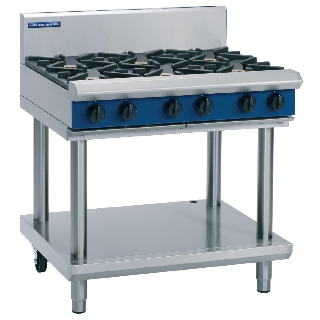 Blue Seal Evolution Cooktop 6 Open Burners LPG on Stand 900mm G516D-LS/L - GK151-P  Blue Seal   