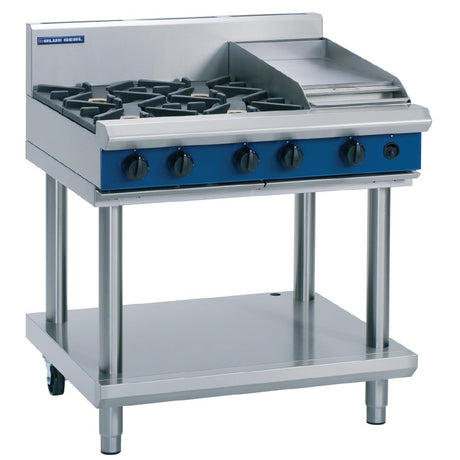 Blue Seal Evolution Cooktop 4 Open/1 Griddle Burner Nat Gas on Stand 900mm G516C-LS/N - GK152-N  Blue Seal   