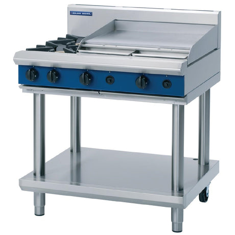 Blue Seal Evolution Cooktop 2 Open/1 Griddle Burner Nat Gas on Stand 900mm G516B-LS/N - GK154-N  Blue Seal   