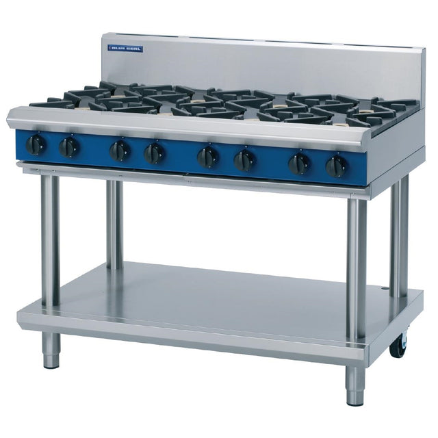 Blue Seal Evolution Cooktop 8 Open Burners Natural Gas on Stand1200mm G518D-LS/N - GK191-N  Blue Seal   