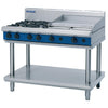 Blue Seal Evolution Cooktop 4 Open/ 1 Griddle Burner Natural Gas on Stand1200mm G518B-LS/N - GK194-N  Blue Seal   
