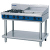 Blue Seal Evolution Cooktop 4 Open/ 1 Griddle Burner LPG on Stand1200mm G518B-LS/L - GK194-P  Blue Seal   