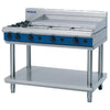 Blue Seal Evolution Cooktop 2 Open/1 Griddle Burner Natural Gas on Stand 1200mm G518A-LS/N - GK197-N  Blue Seal   