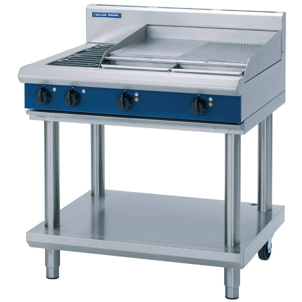 Blue Seal Evolution Cooktop 2 Element/Griddle Electric on Stand 900mm E516B-LS - GK255  Blue Seal   