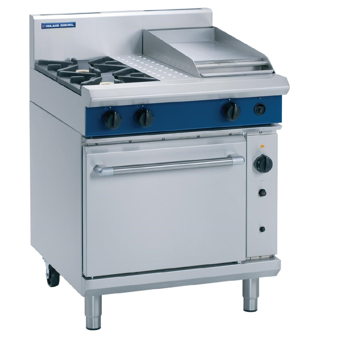 Blue Seal Evolution 2 Burner/Griddle Convection Oven Natural Gas 750mm G54C/N - GK283-N  Blue Seal   