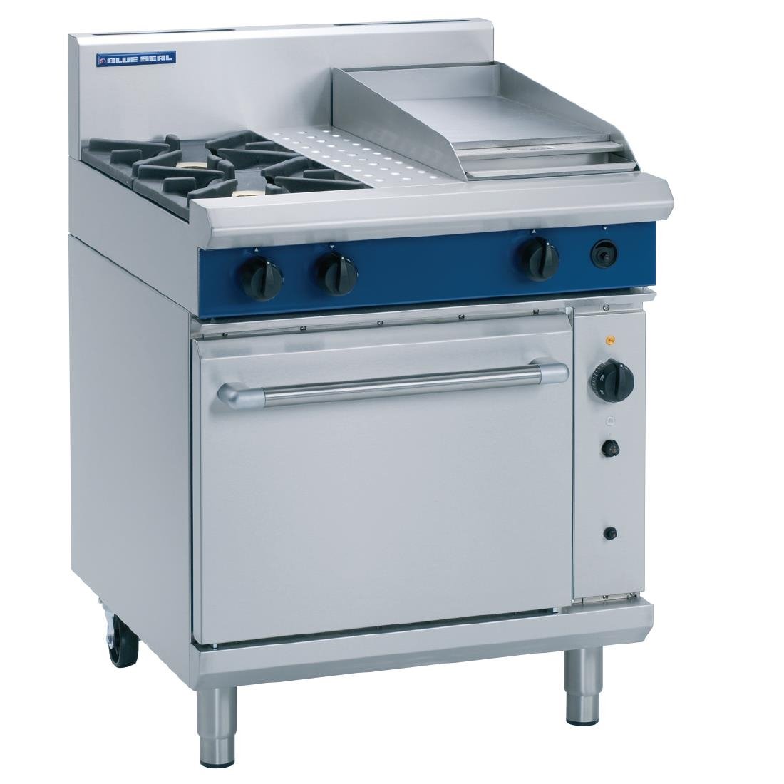 Blue Seal Evolution 2 Burner/Griddle Convection Oven LPG 750mm G54C/L - GK283-P  Blue Seal   