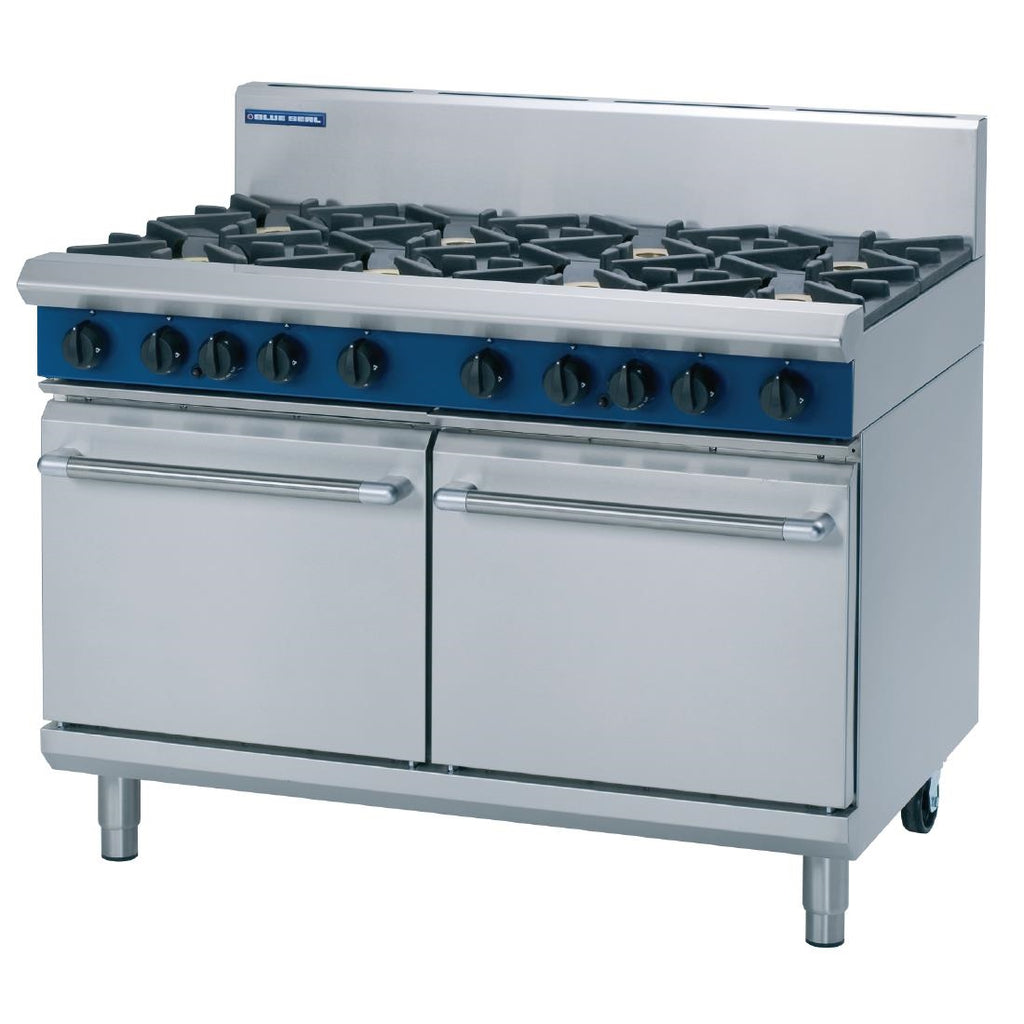Blue Seal Evolution 8 Burner Double Static Oven LPG 1200mm G528D/L - GK367-P  Blue Seal   