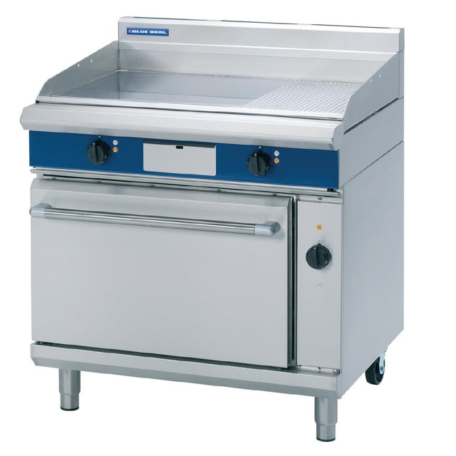 Blue Seal Evolution Chrome 1/3 Ribbed Griddle Convection Oven Electric 900mm EPE56 - GK576 4 & 6 Burner Ovens Ranges Blue Seal