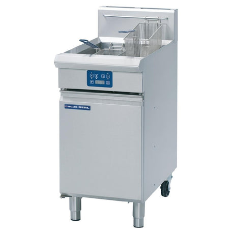 Blue Seal Single Tank Twin Basket Free Standing Natural Gas Fryer GT45E - GK582-N Freestanding Gas Fyers Blue Seal