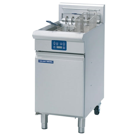 Blue Seal Single Tank Twin Basket Free Standing Electric Fryer E43E - GK585 Freestanding Electric Fryers Blue Seal