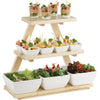 APS Triangle Wooden Buffet Stand Maple - GK817  APS   