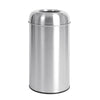 Bolero Stainless Steel Open Lid Bullet Bin Silver 40Ltr - GK972  Bolero   