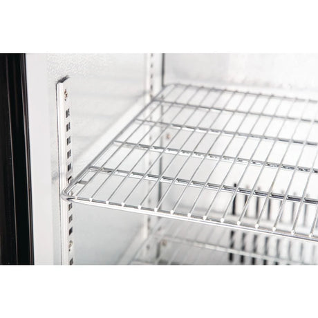Polar Double Sliding Door Back Bar Cooler in Black with LED Lighting - GL010 Double Door Bottle Coolers Polar   